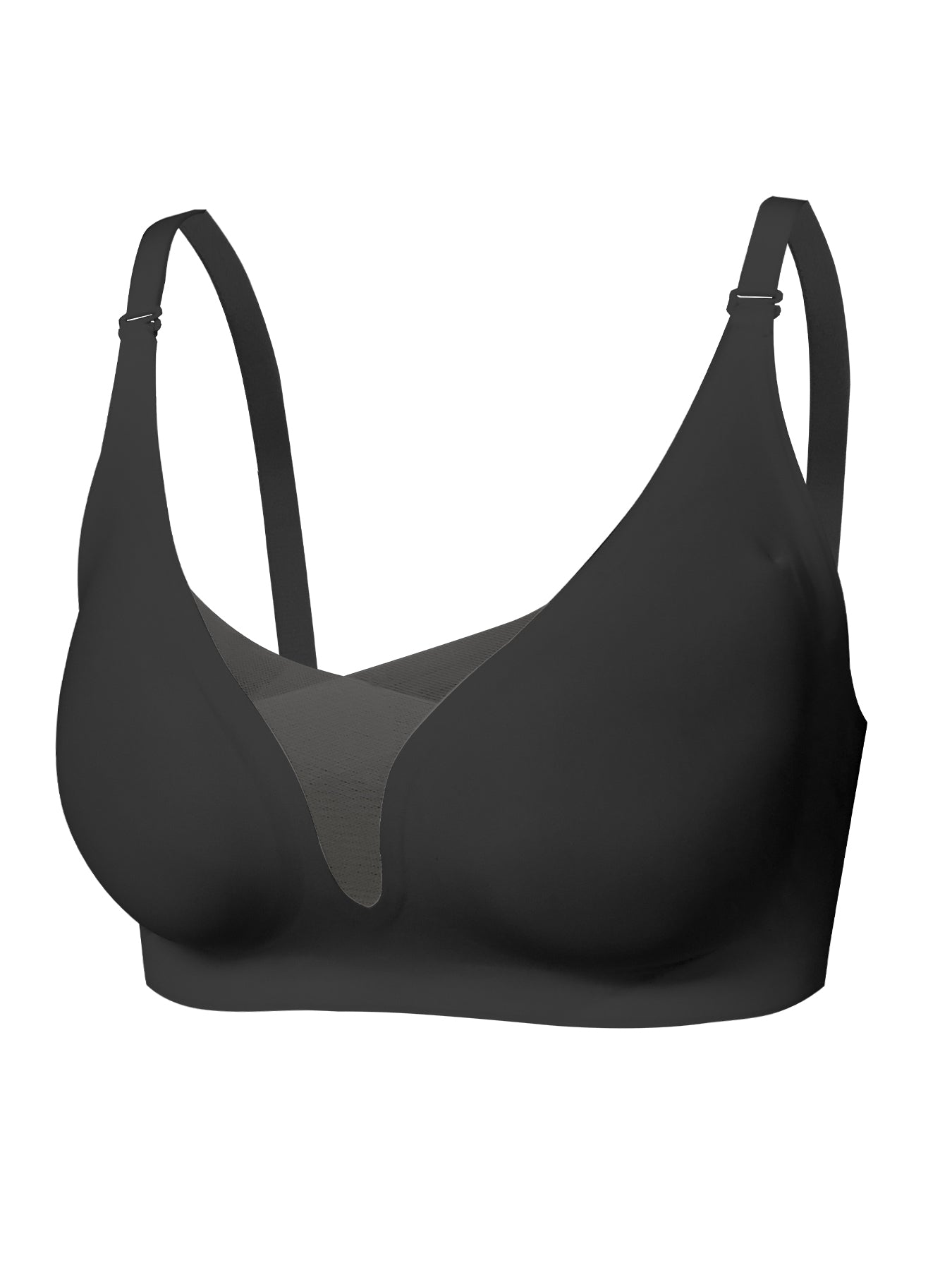 Black bra on a white background