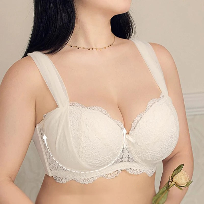 French Lace Bra for Women Push-up Bra Anti Sagging Large Size Lingerie GT8907