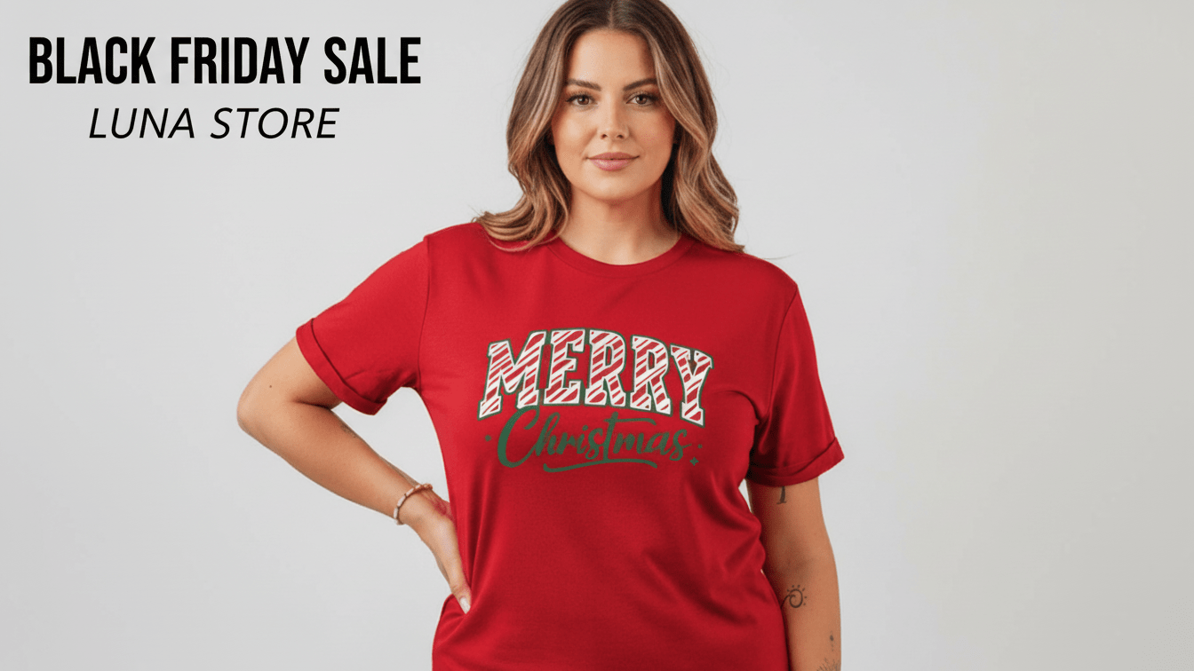 Premium Merry Christmas Graphic Tee - Festive Holiday Short Sleeve T-Shirt