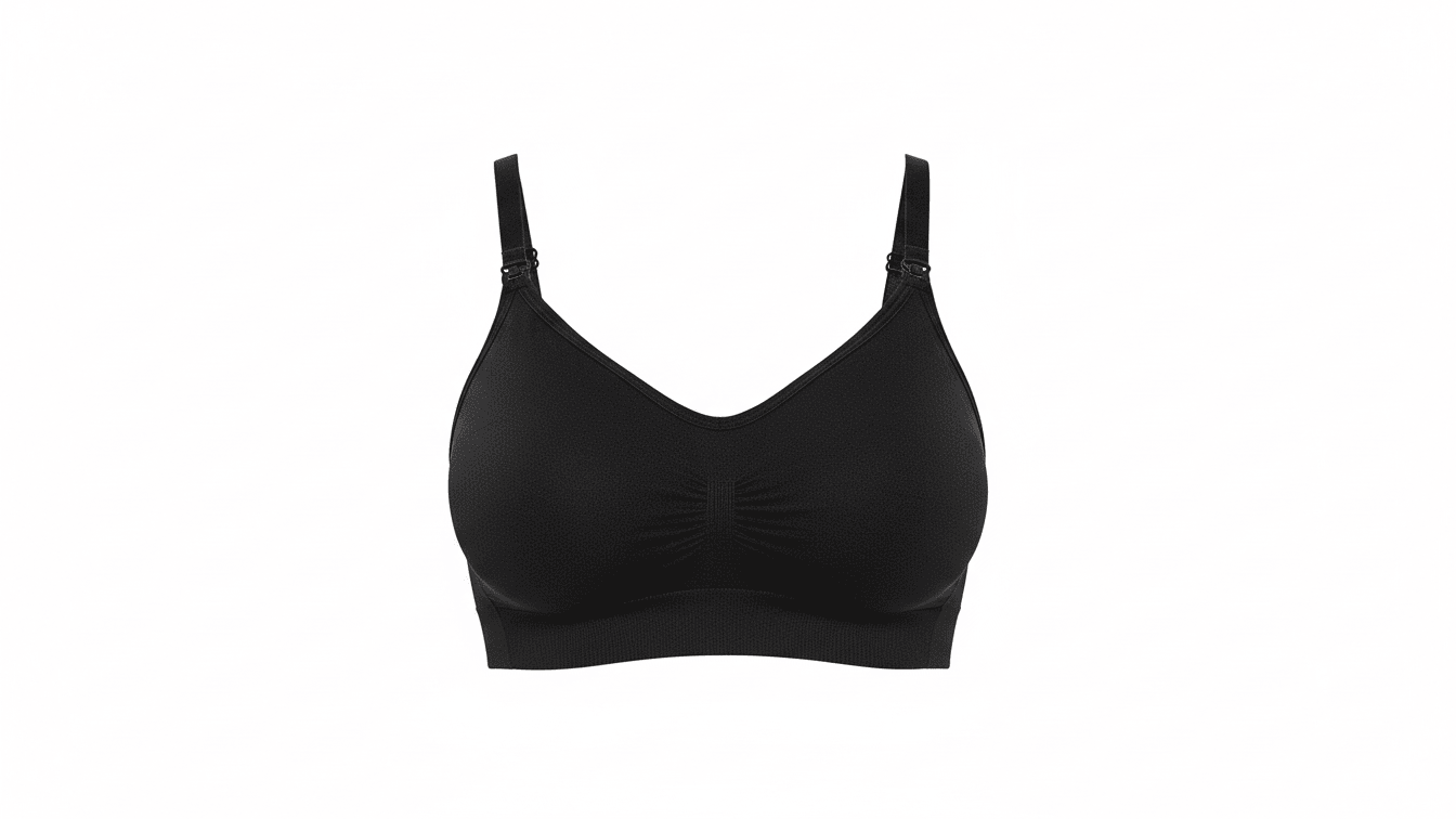 Black bra on a white background